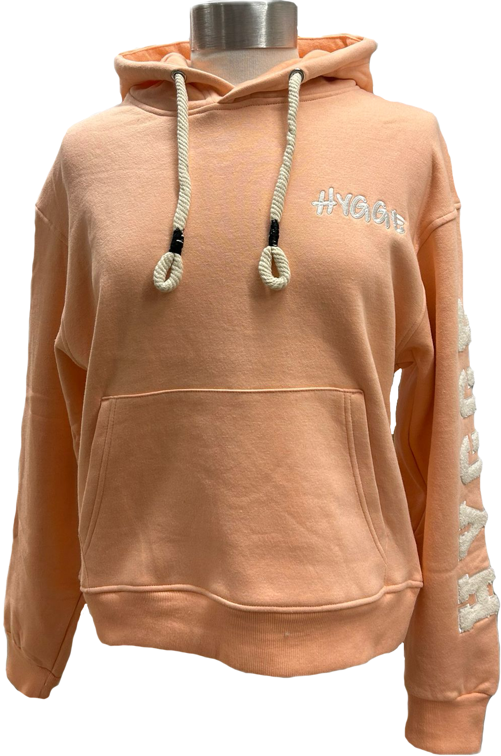 Ulrik-P - Hygge Hoodie - Model "Lønne" - Peach/Weiss