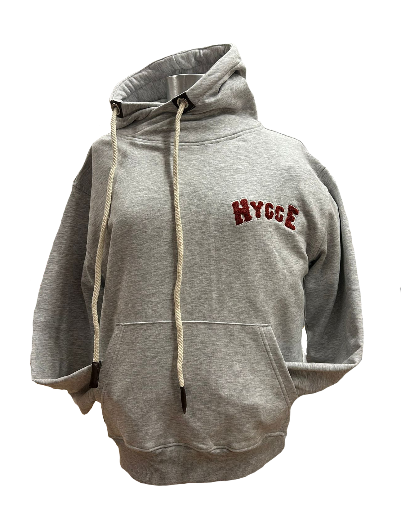 Ulrik-P - Hygge Hoodie Model Blåvand - Grau/Rot