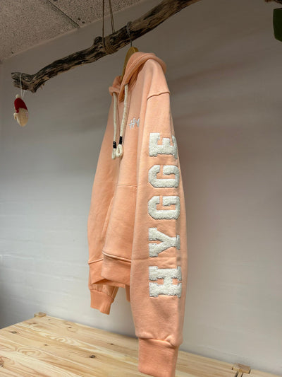 Ulrik-P - Hygge Hoodie - Model "Lønne" - Peach/Weiss